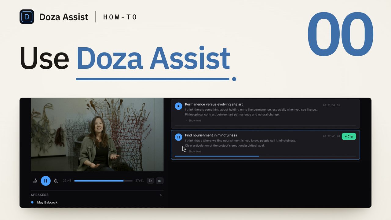 Tutorial 00: How to use Doza Assist